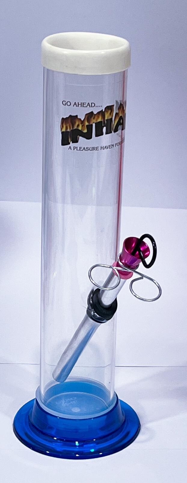 INHALE®️ 2×10&Prime; STRAIGHT ACRYLIC HOOKAH WATER PIPE PULL STEM MADE IN THE USA