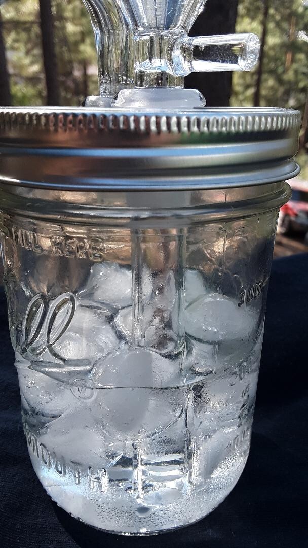 « Convertible » Mason Jar Bong! Uses Hose OR MINI Glass Mouthpiece 16 oz. W/Bowl