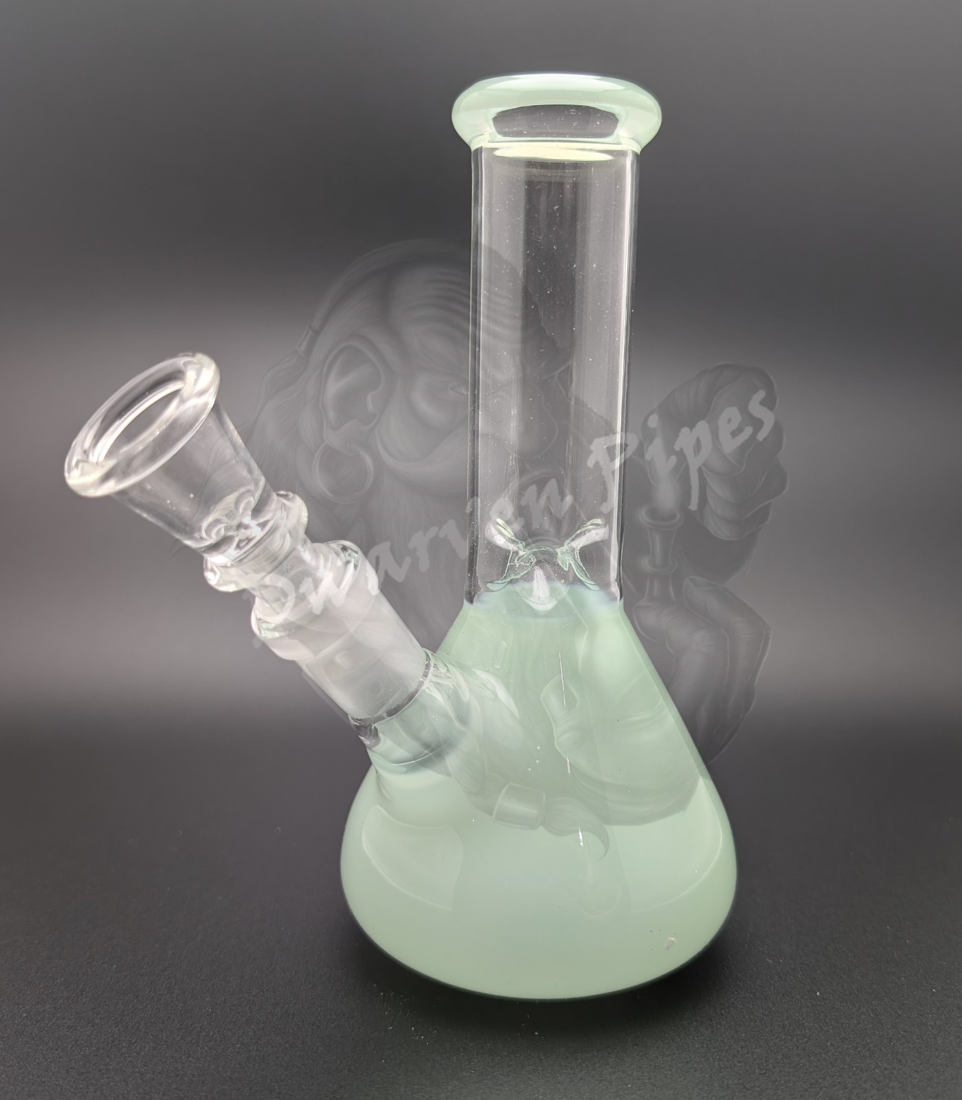 6&Prime; Inch Glass Hookah Water Pipe Bong Mint Green (Colored Glass)