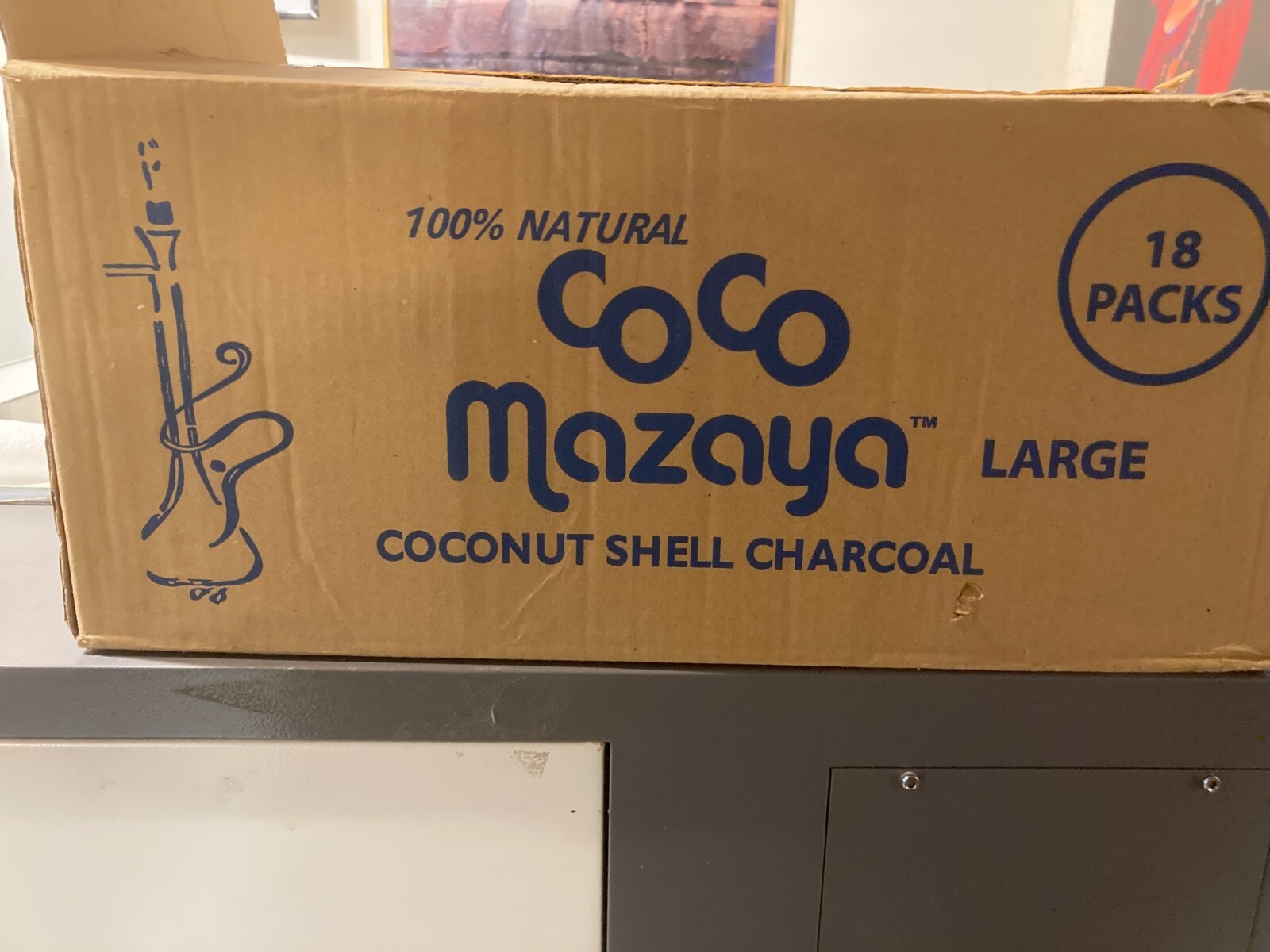 Coconut Mazaya Charcoal Cubes Coco Hookah 18 x 1kg Full Box Free Shipping Box