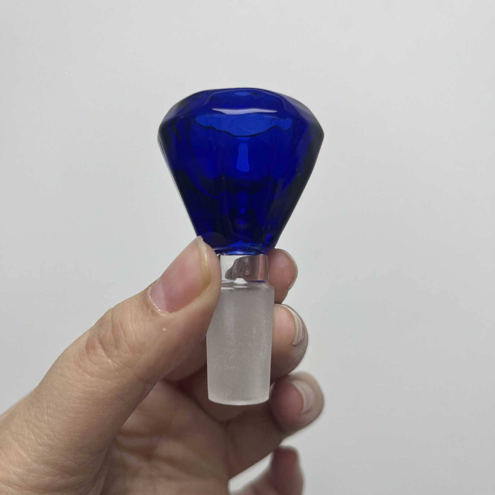 14MM Blue Male Glass Diamond Tobacco Smoking Hookah Bong Pipe Bowl USA Free Ship