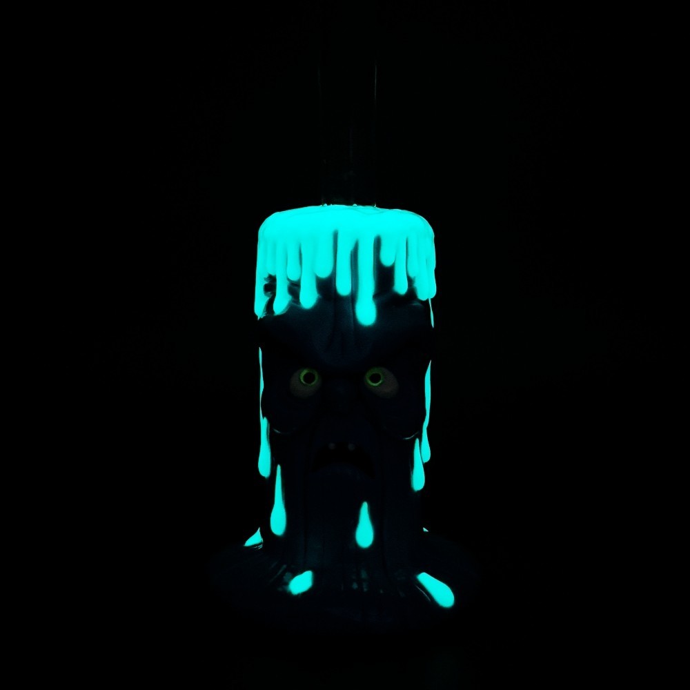 9&Prime; Unique 3D Hand-Painted Monster Glass Water Pipe Bong Bubbler Hookah Halloween