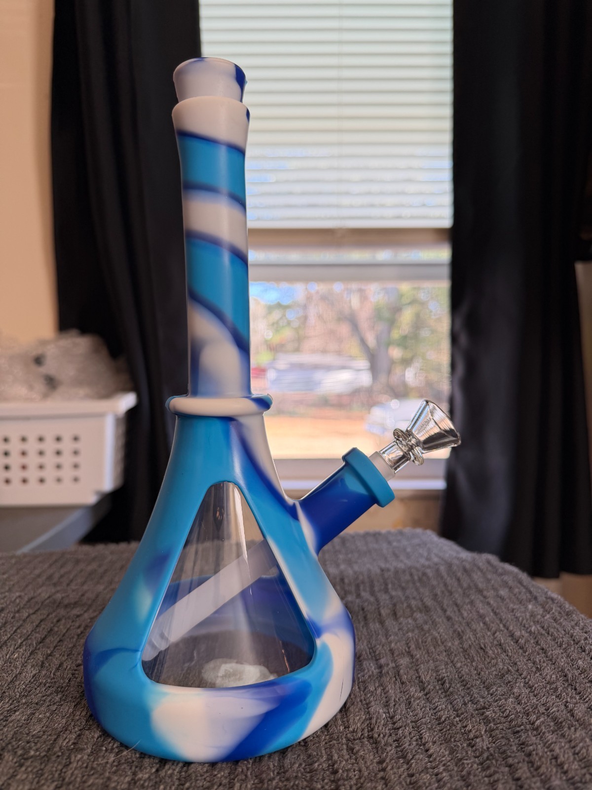 Bong Inch Hybrid Beaker BONG Silicone Glass Water Pipe Bubbler