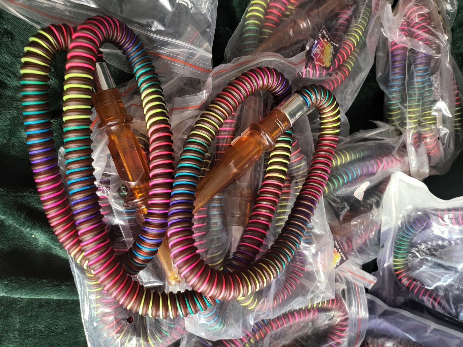 Al-Waha Hookah Shisha Hoses Lot of 10 from Jordan Lightweight Flexible Silicone