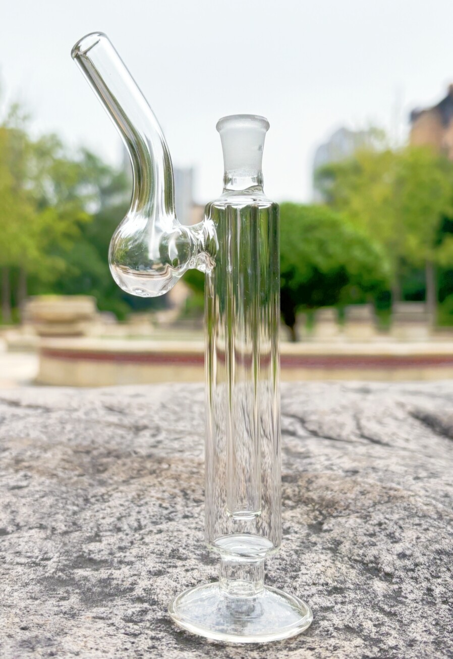 Clear 6&Prime; Mini Glass Bong Hookah Water Pipes Smoking Bubbler w/10mm Bowl Pipe