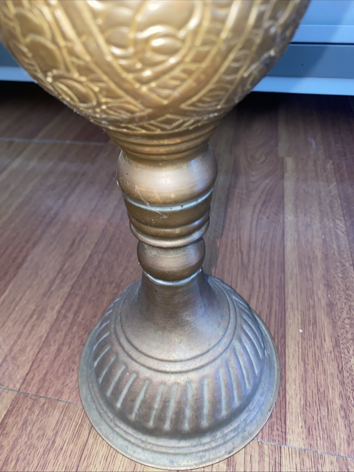 Antique Style Brass Hookah with Hose, Hand Engraved Collectible Decor Arabic