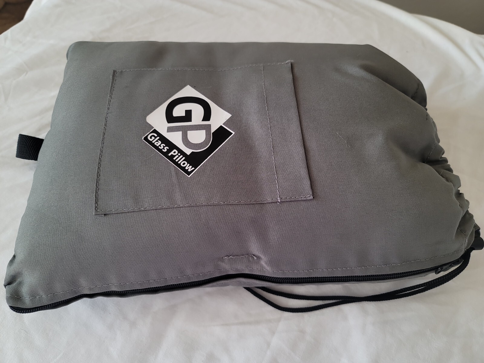 GP Glass Pillow Hookah Pipe Zipper Case Padded Bag Black Pockets 15&Prime; x 11&Prime; VGC