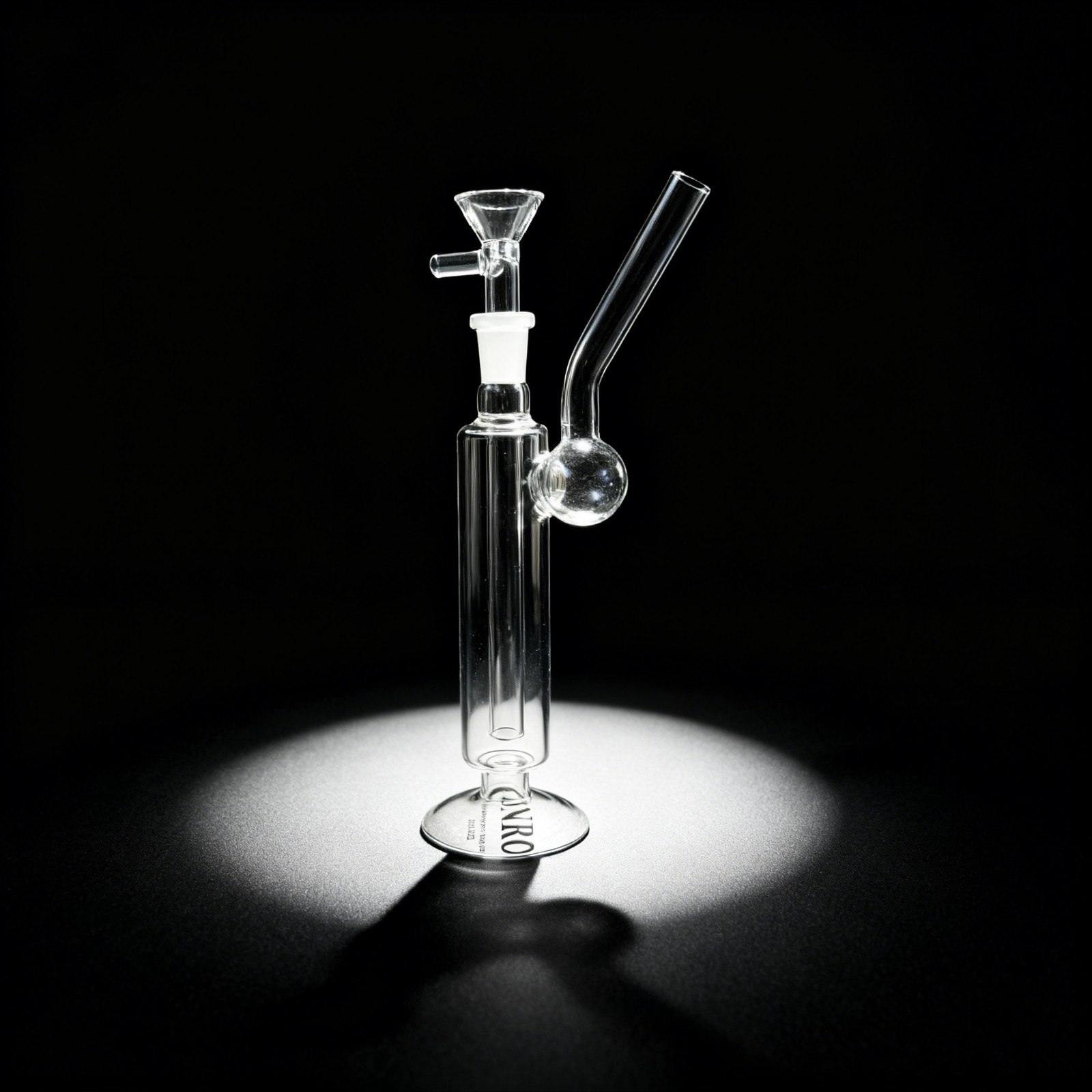 6.7&Prime; Glass Bong Straight Tube Smoking Water Pipe Portable Bubbler W/Herb Bowl
