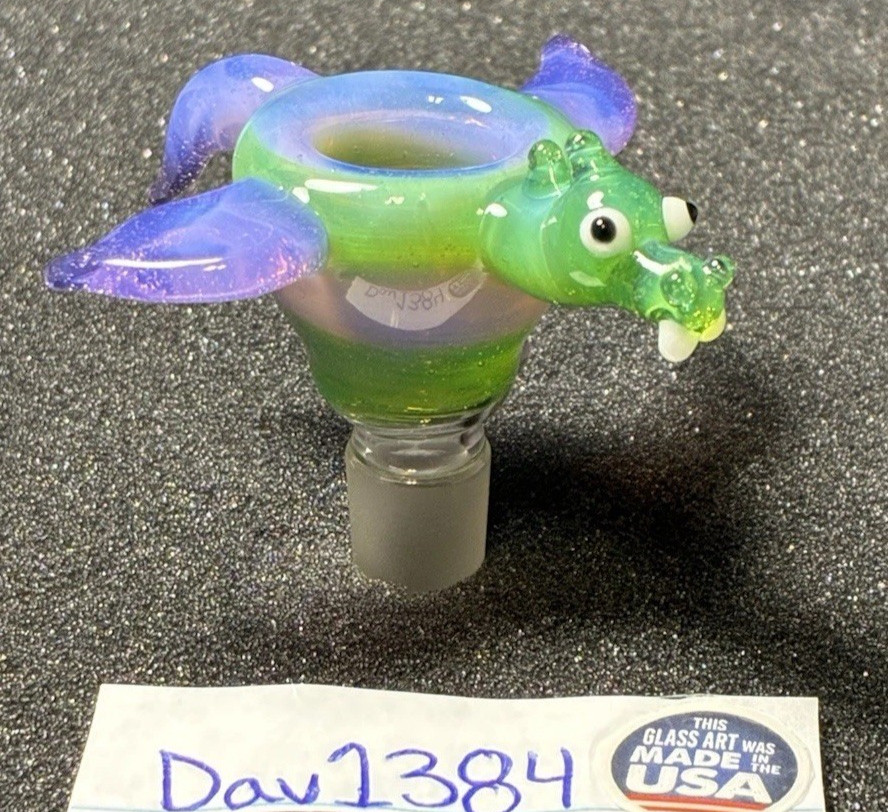 Bong Bowl Slide 14mm DRAGON 🇺🇸Handblown In USA 🇺🇸 Fast Shipping