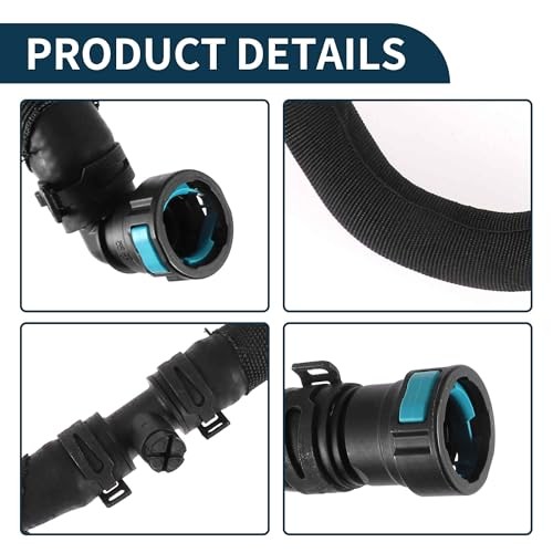 Radiator Hose for Jaguar XJ 3.0T 2010-2019 Rubber 1 Pcs Heating Water Pipe