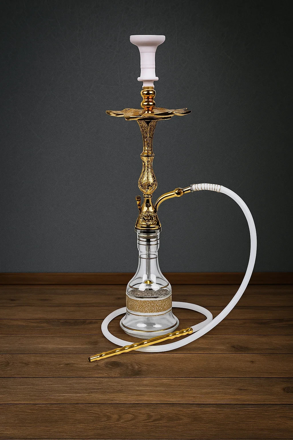Desert King Hookah – MOB | Premium Gold Hookah Set – Complete with Accessories –