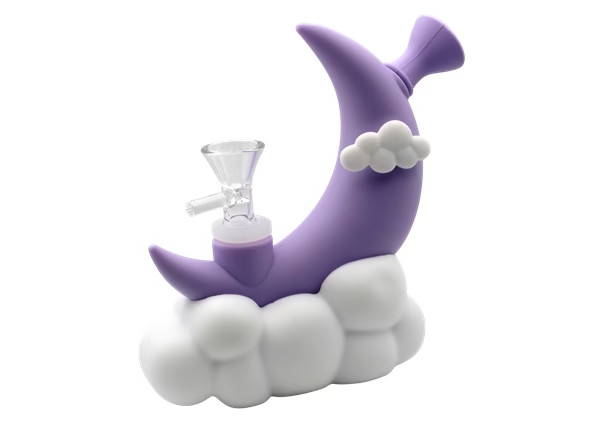 7&Prime; Dreamy Moon Glow Cloud Silicone Tobacco Hookah Water Pipe