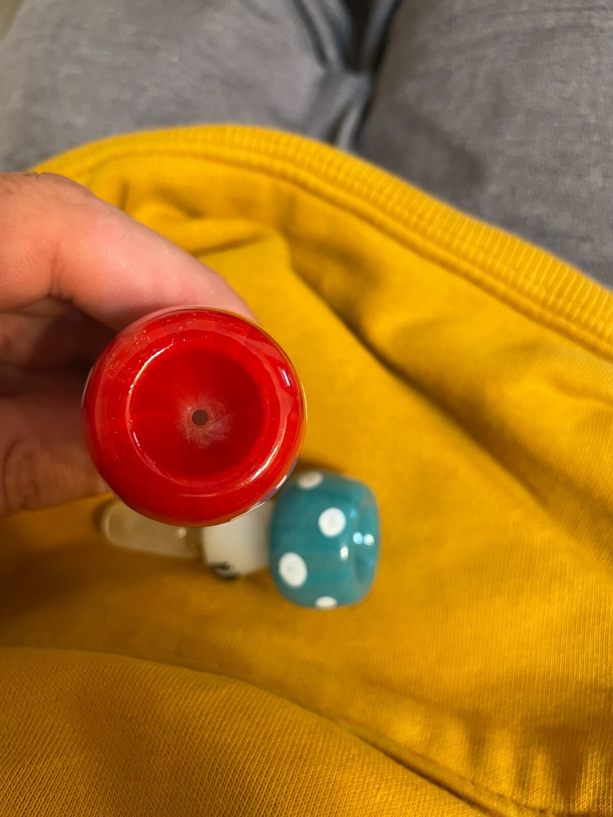 14MM Slide Bowl For Bong Mario Mushroom Bowl For Bong 14mm 1x YELLOW