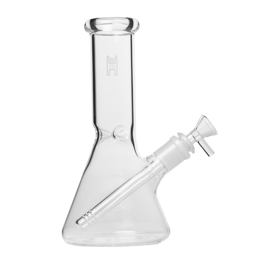 Human Grade 9&Prime; Beaker Water Pipe CLEAR Thick Borosilicate Glass