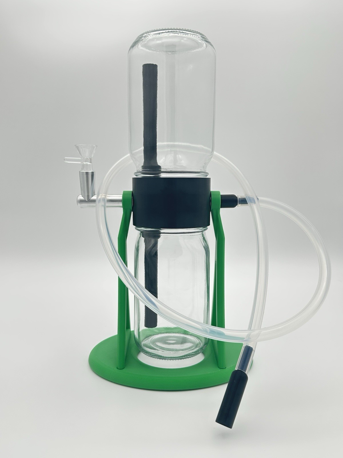 360 Rotating Gravity Bong/Hookah Water Pipe. Garden Green/Black Edition