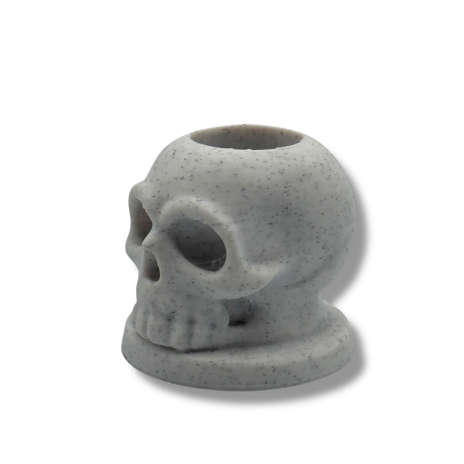 18MM Slide Bowl Stand Display Holder – Made In USA – WHITE MARBLE – SKULL