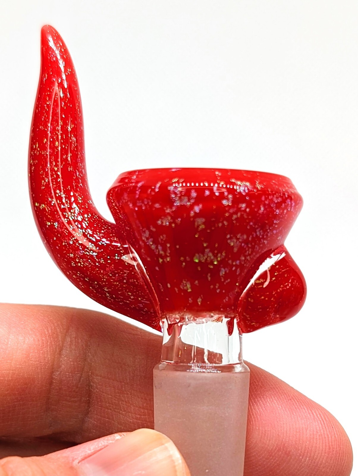3&Prime; Screen Filter Crushed Opal Inferno Horn Bowl 14mm Funnel Slide Bong Hookah