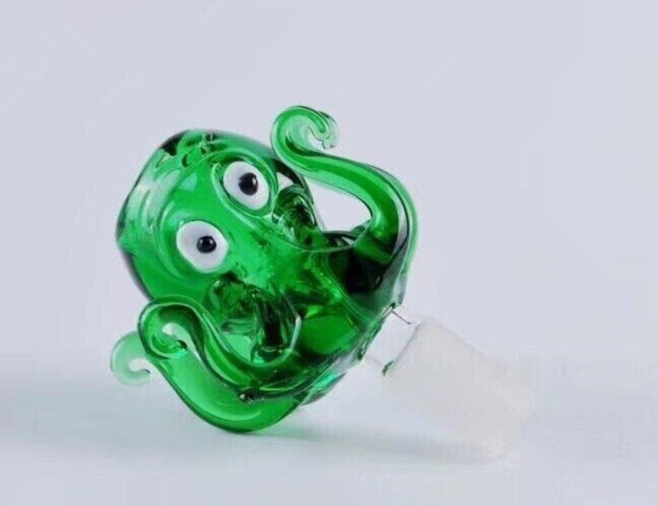 Primium 14mm Green Thick Glass Octopus Bong Bowl Head Piece Bong Bowl Holder