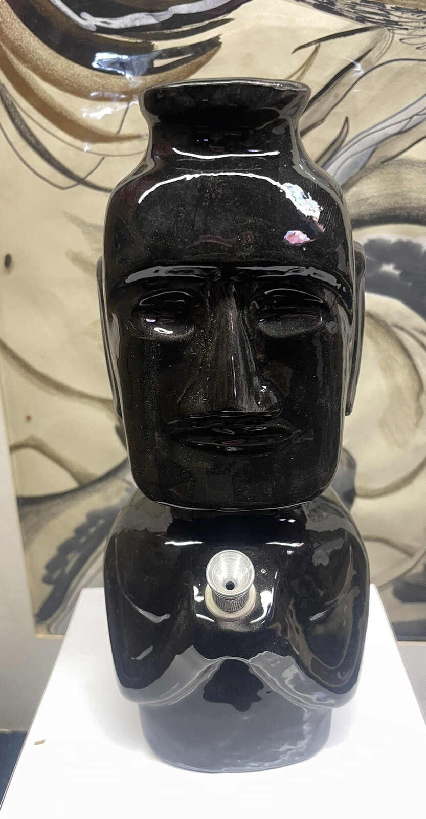 Org Tiki Man Black Bong Tok-Rite Rare Vtg Collectable Unused
