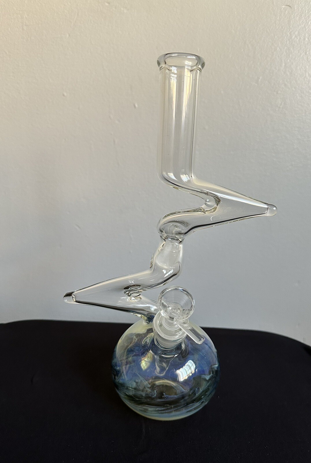 12 »inch Three Zong Glass Water Pipe Bong Black
