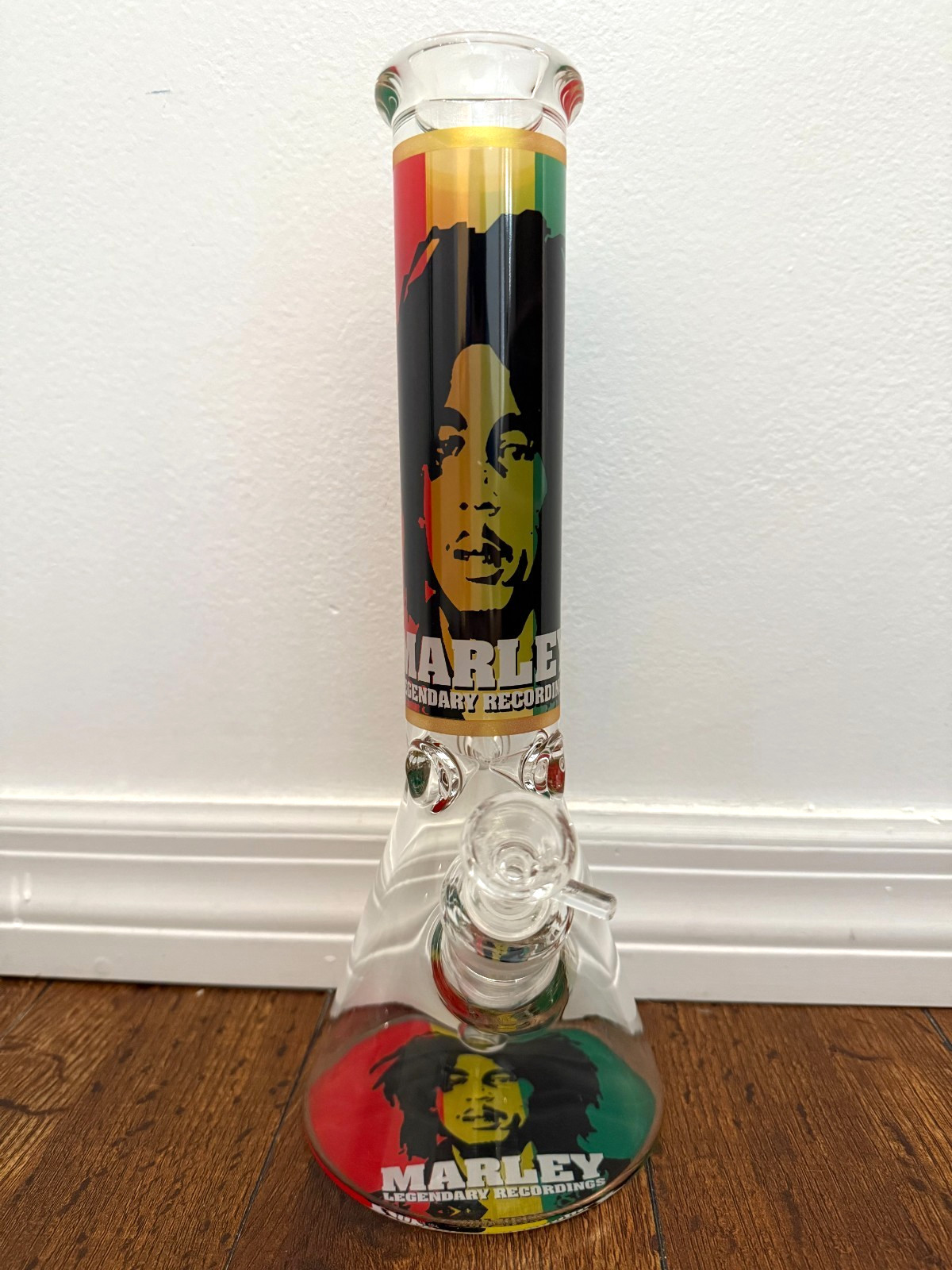 14” Premium Glass Water Pipe Thick Heavy Beaker Bottom Bob Marley 14mm