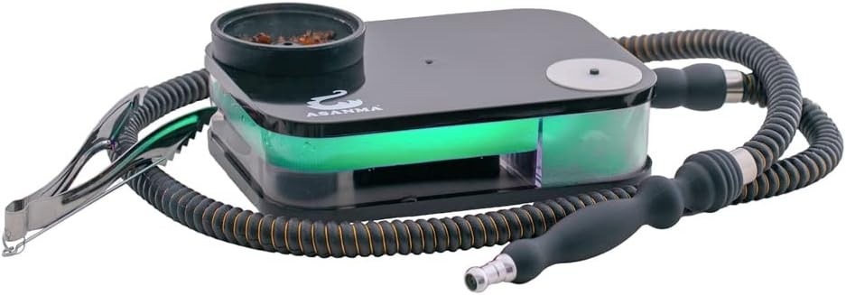 Acrylic Hookah Set Portable Personal Travel Flat Led Hookah Box with Everything