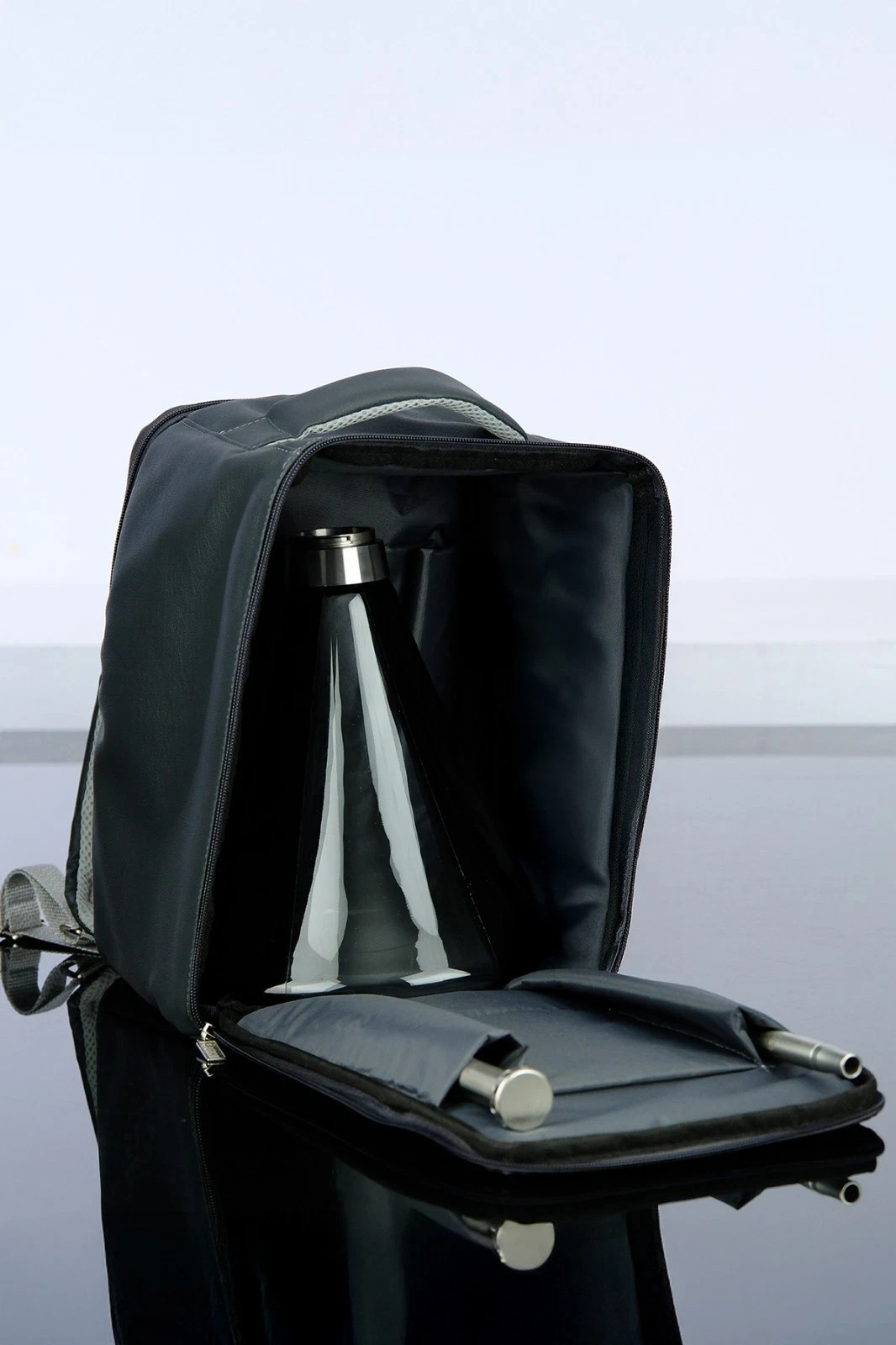Oduman Hookah Orion Shisha Silver Black Glass Hand Made Pro Bag Set Express Deli
