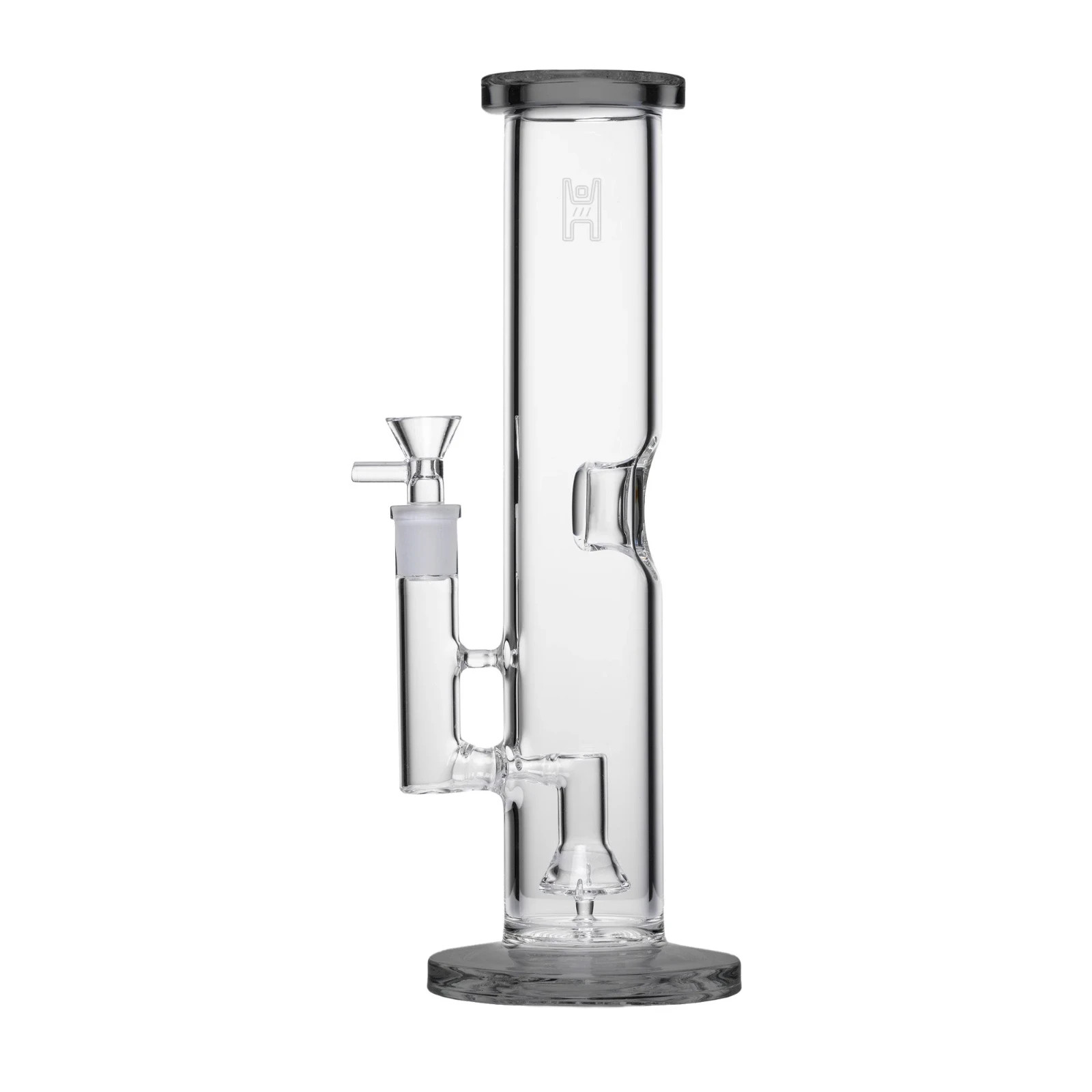 HUMAN GRADE GLASS 12&Prime; Straight Tube Hookah Bong Bubbler Water Smoking Pipe Cl.