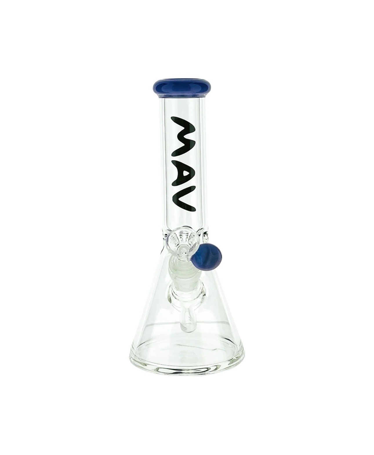 MAV GLASS 8” COLOR TOP, Hookah Water Pipe Beaker Bong, HIGH QUALITY, BLUE