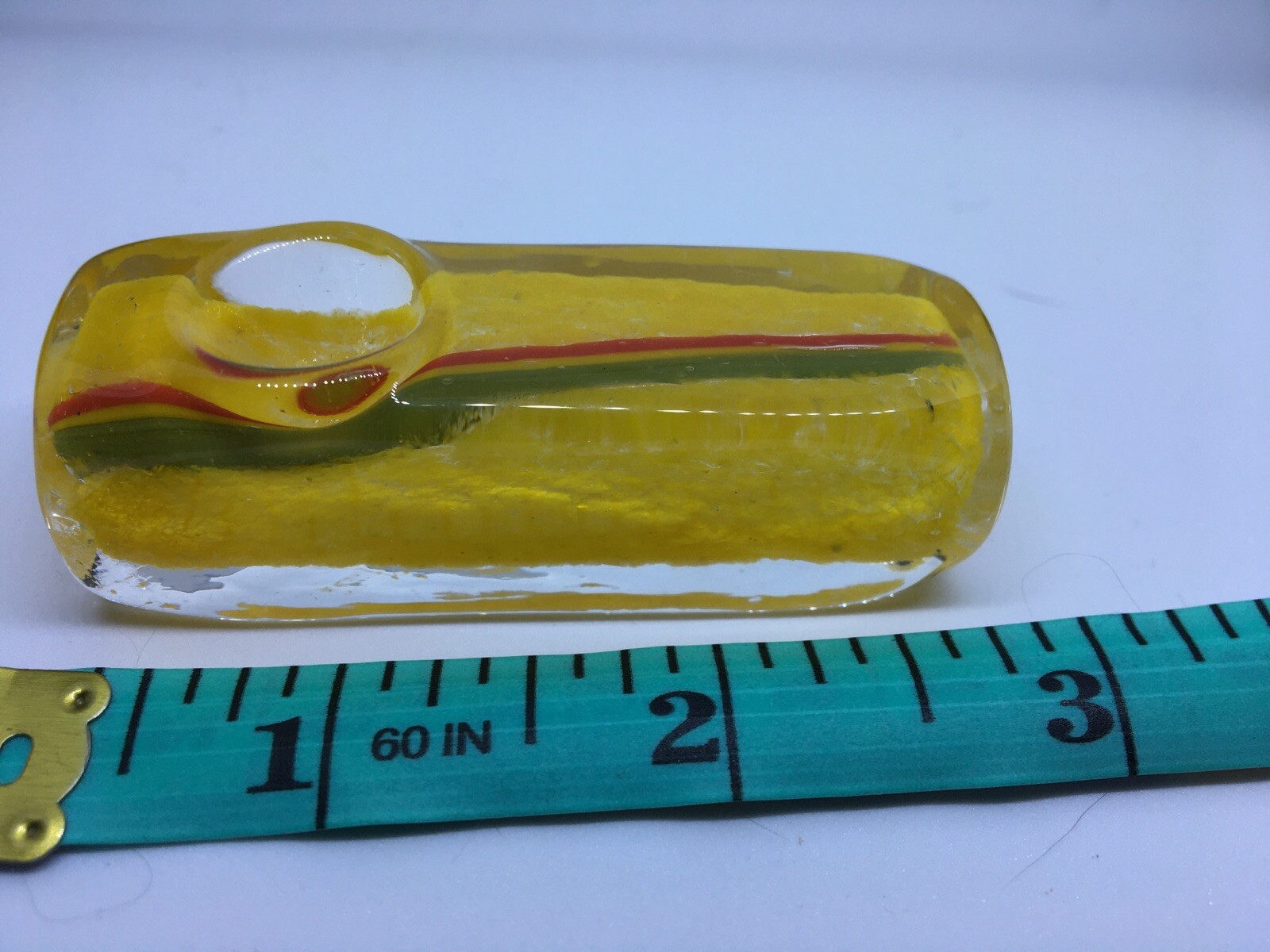 3” CUBE BLOWN GLASS MINI HAND PIPE HITTER POCKET BOWL BLOCK XC20Y OG 1 USA HEAVY