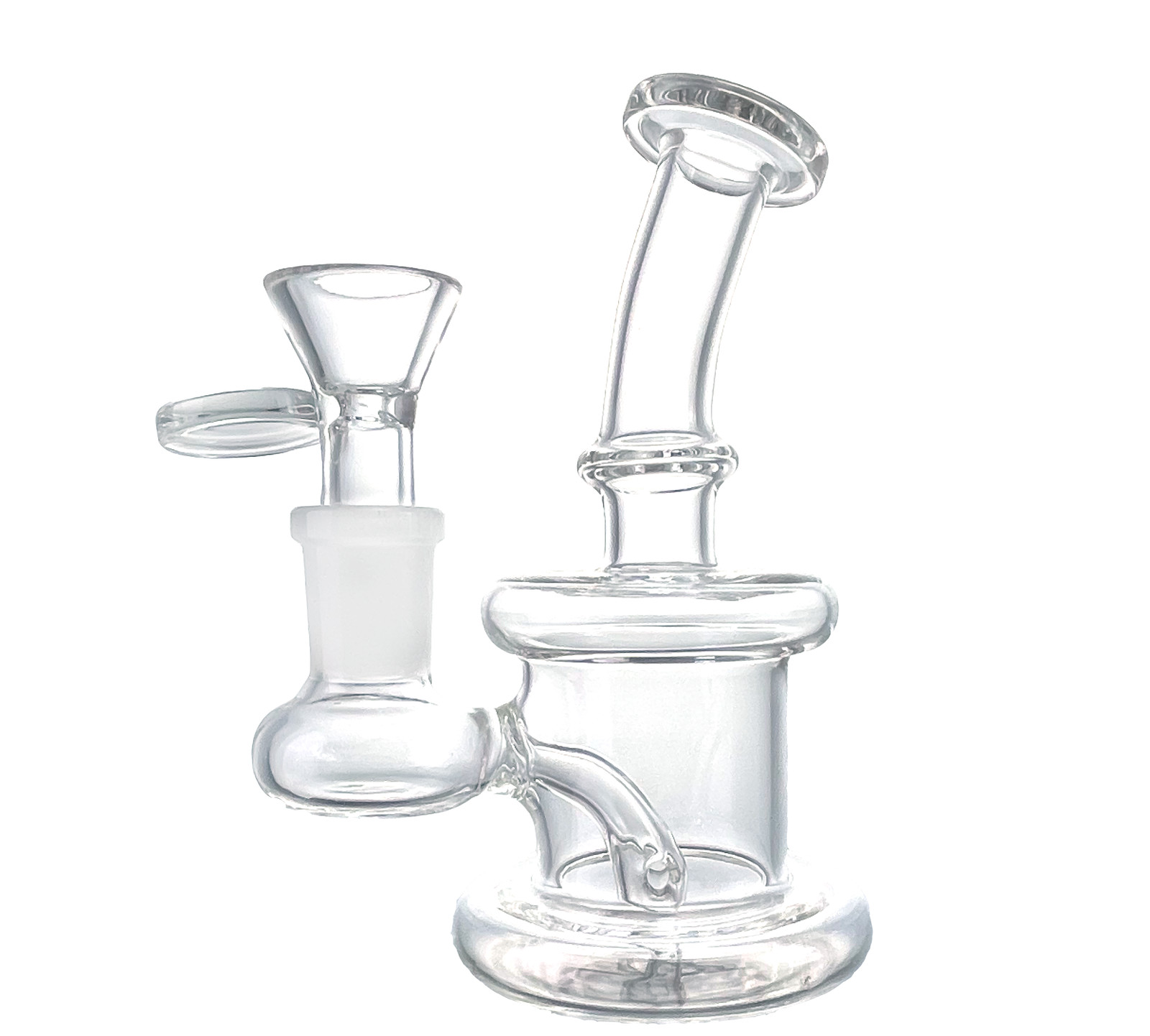 5inch Mini Glass Bong Water Tobacco Pipe Smoking Bong Beaker 14mm Glass Bowl