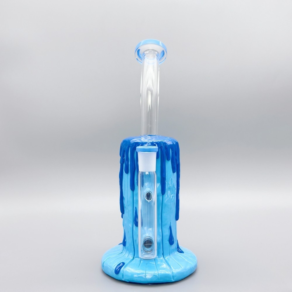 9&Prime; Unique 3D Hand-Painted Monster Glass Water Pipe Bong Bubbler Hookah Halloween