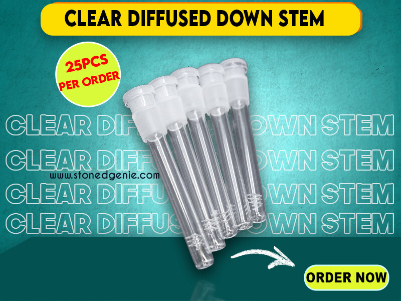 4.5&Prime; 14mm Hookah Water Pipe Diffused Down stems – 25 PC Set- Fast Shipping
