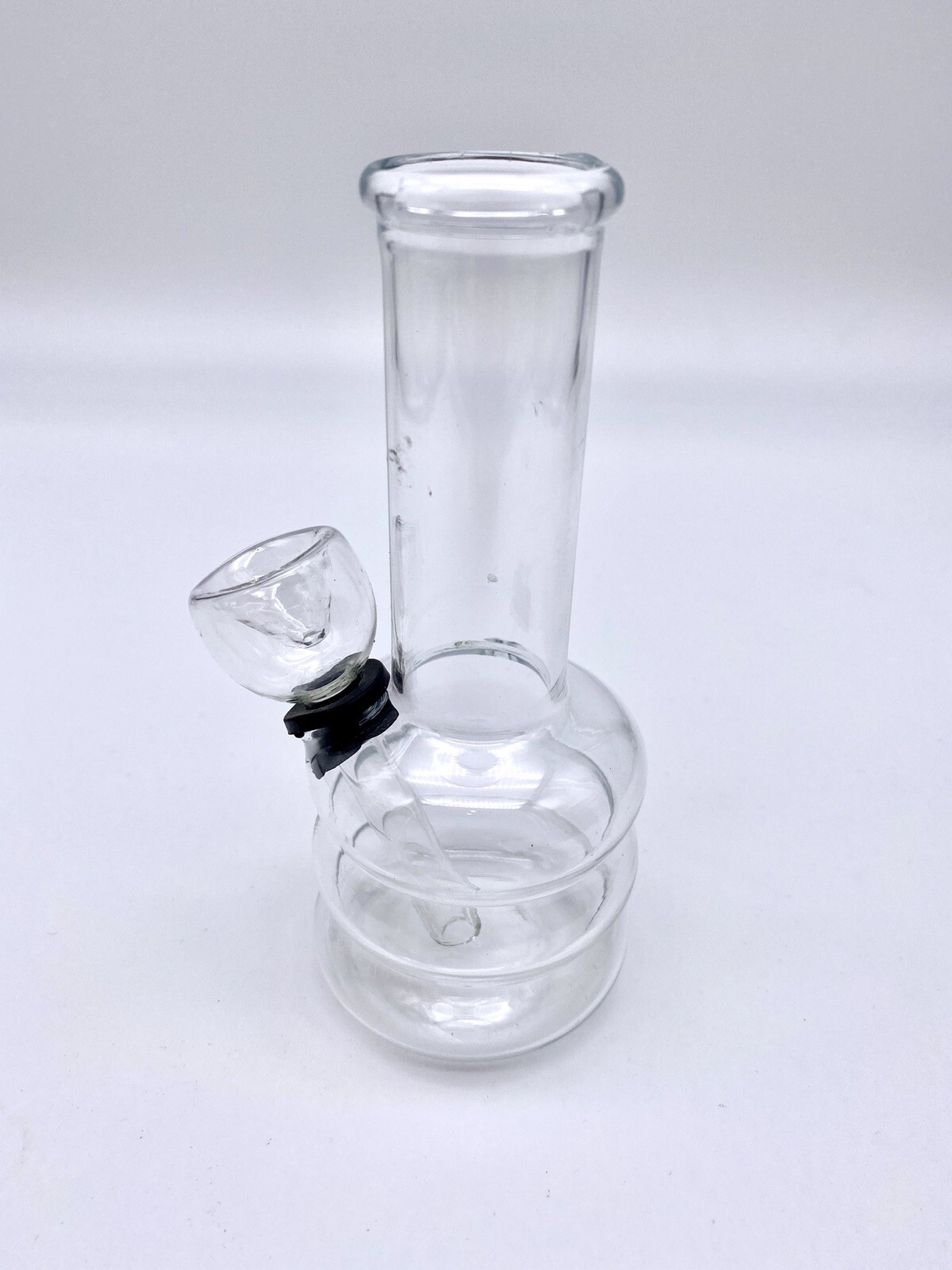 5” Inch CLEAR Mini Bubbler Bong Hookah, Small Water pipe Clear REAL GLASS