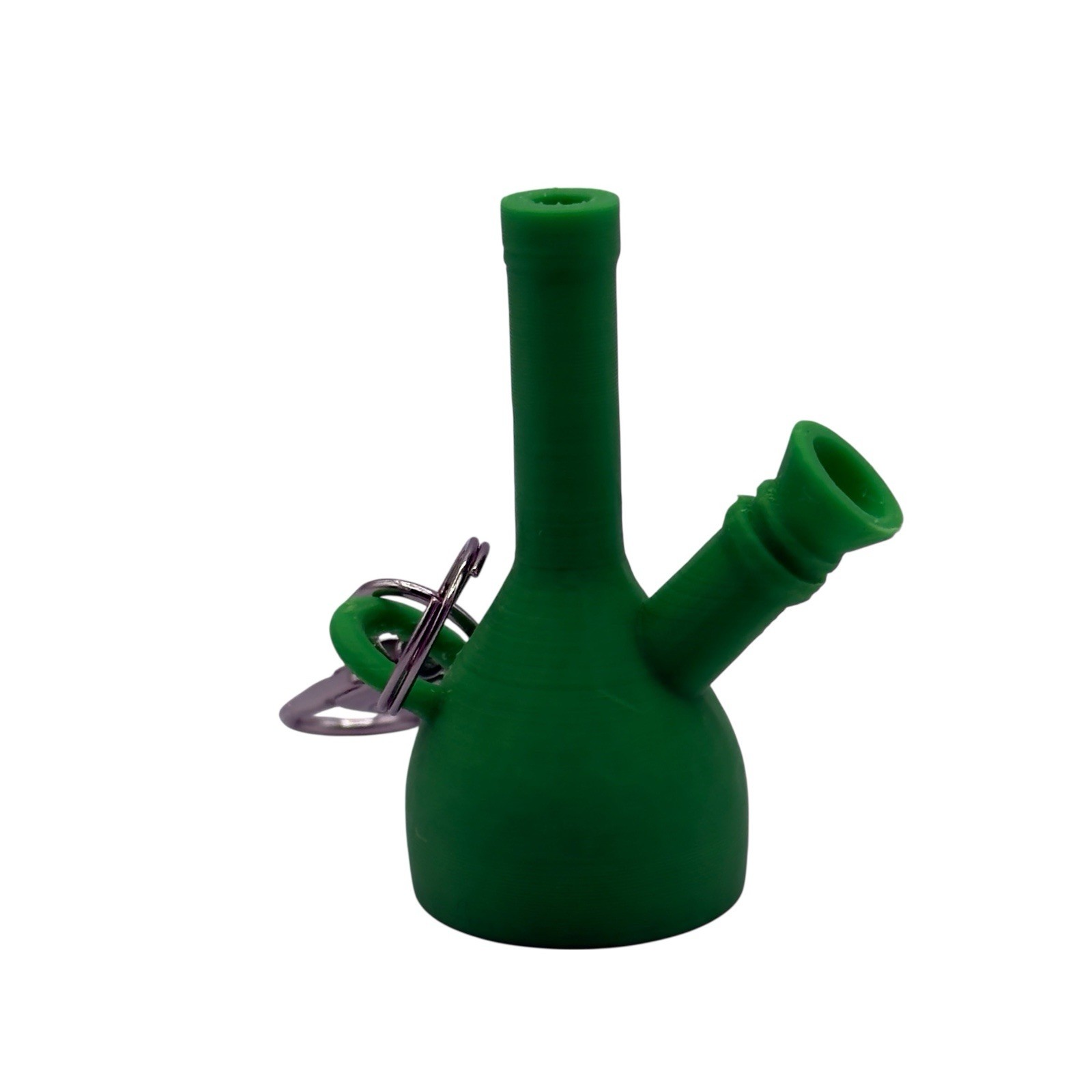 Mini Bong Water Pipe Keychain w/ Clip On – Green Novelty Accessory