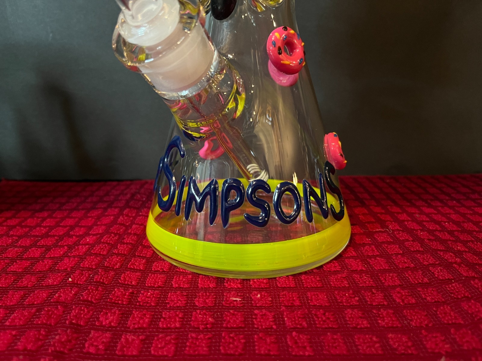 Simpsons Glass Bong Glass Water Pipe Smoking Beaker 14MM Bowl Glass Pipe Smoking