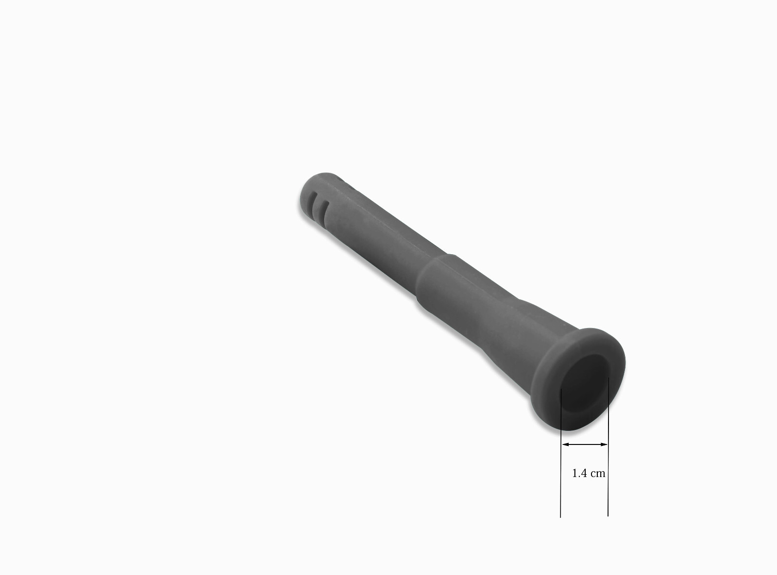 4&Prime;Black 14mm To 18mm Silicone Downstem for Hookah Smoking Bong US Fast Free Ship