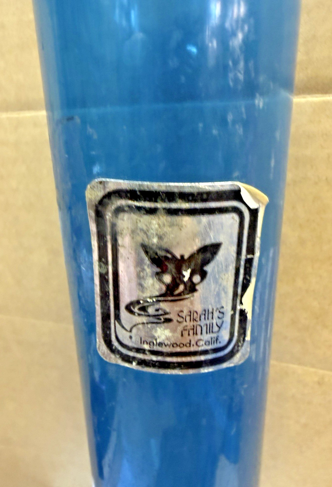 Sarah’s Family Vtg Unused Blue Bong 10 Inch 2 bowls 1 Poker 1970