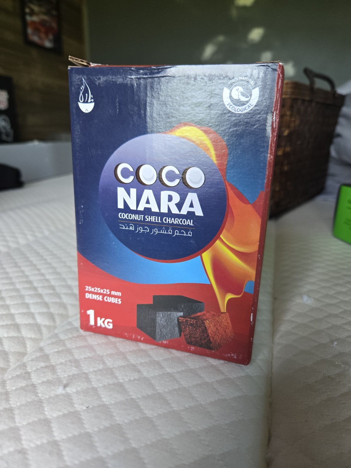 Coco Nara 1KG Big Cube Hookah Coconut Shell Charcoal With BONUS ITEM, SEE DESC