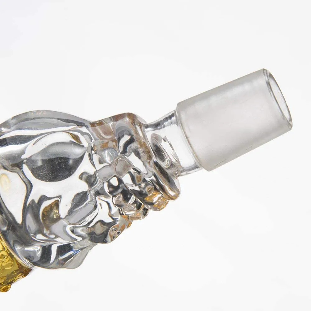 14mm male Glass Bowl Skull with Crown Style BIG Size Slide Bowl Part for Bong