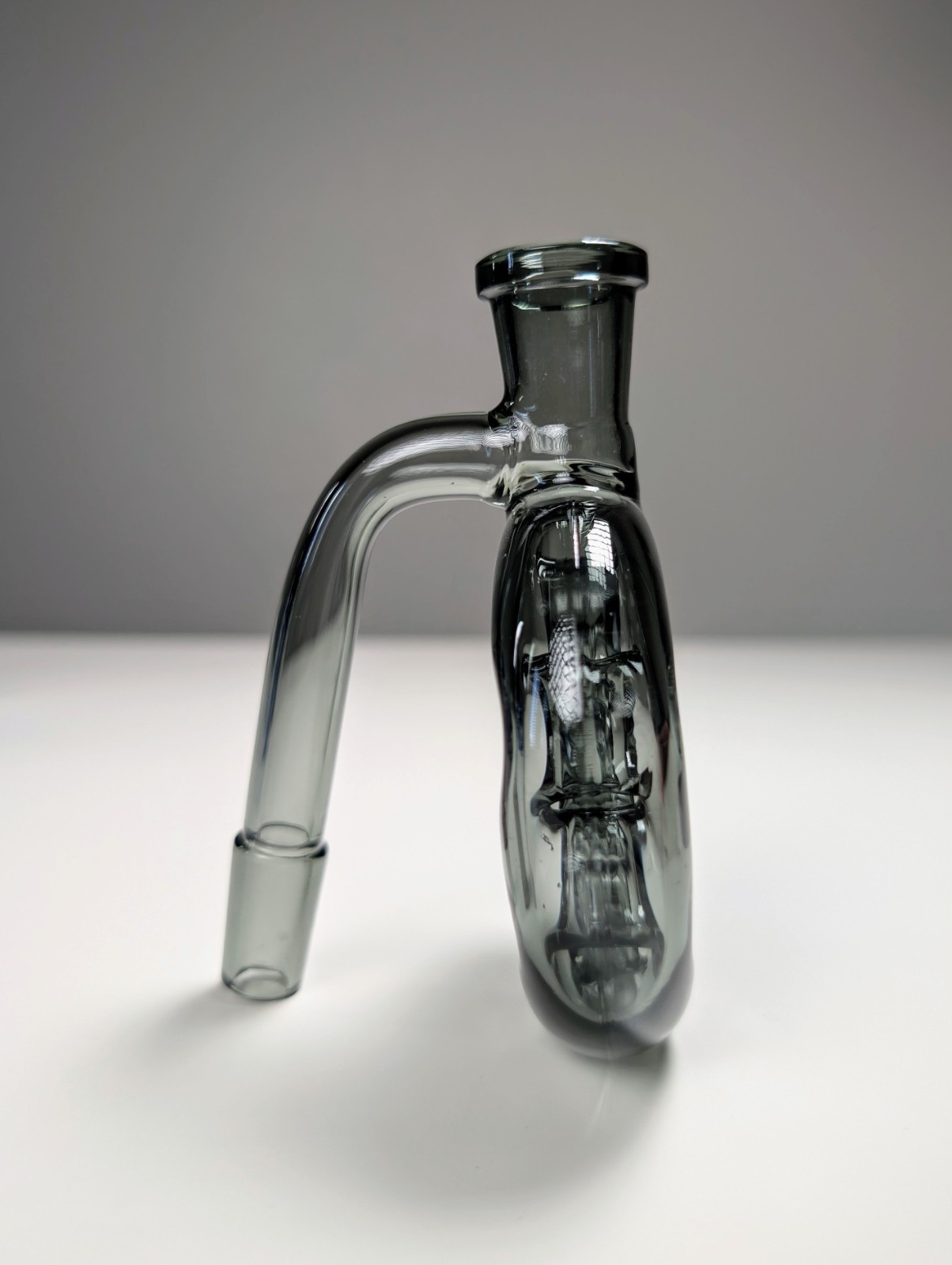 14mm 45° Smoke Swiss Cheese Premium Dry Ash Catcher Water Pipe Bong Bubbler