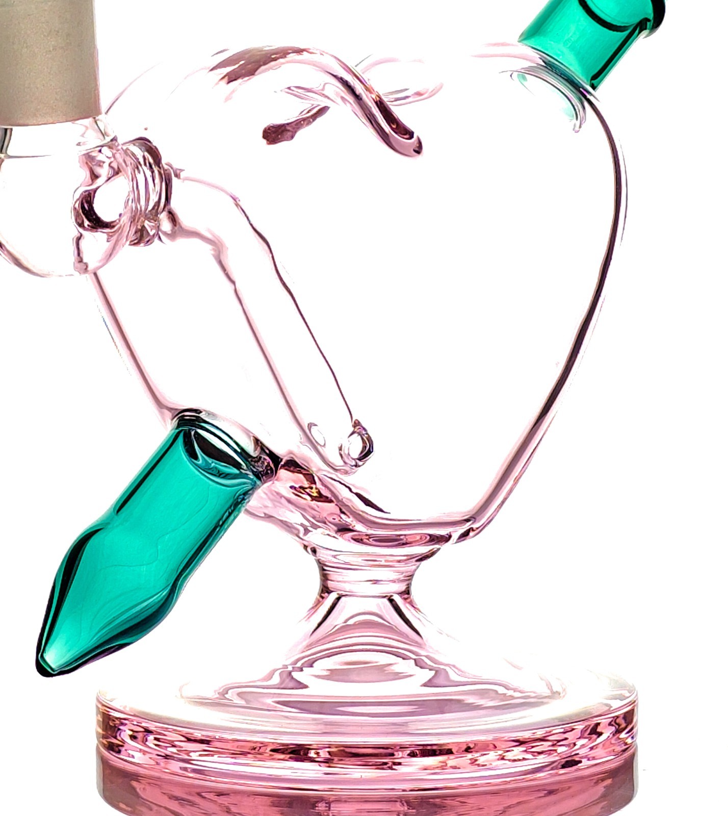 Arrow Through The Heart Bong Rig | Pink/Green, 14mm Bowl Included