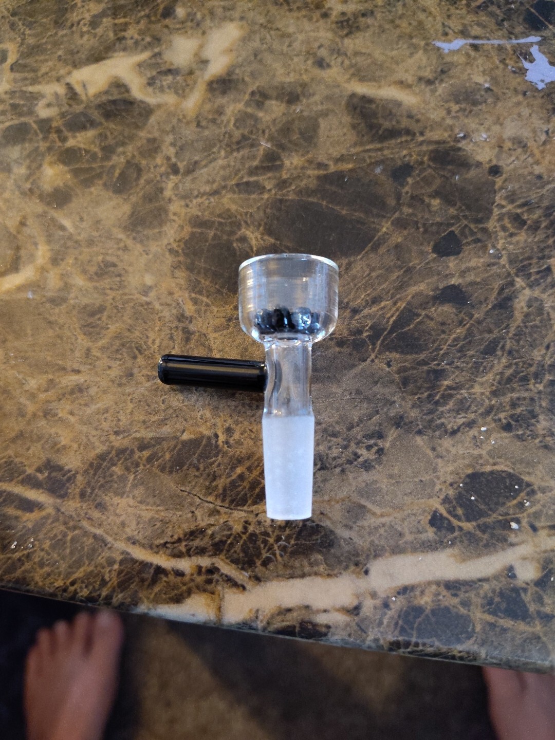10mm Black SNOWFLAKE SCREEN Slide BOWL Male for Glass Water Pipe Bong