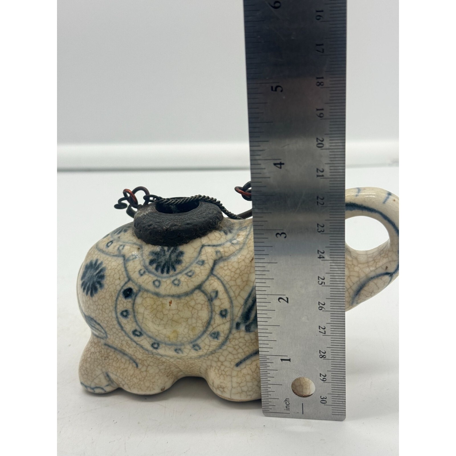 Antique Elephant Hookah Water Pipe China Tibet Medicine Smoke AS IS