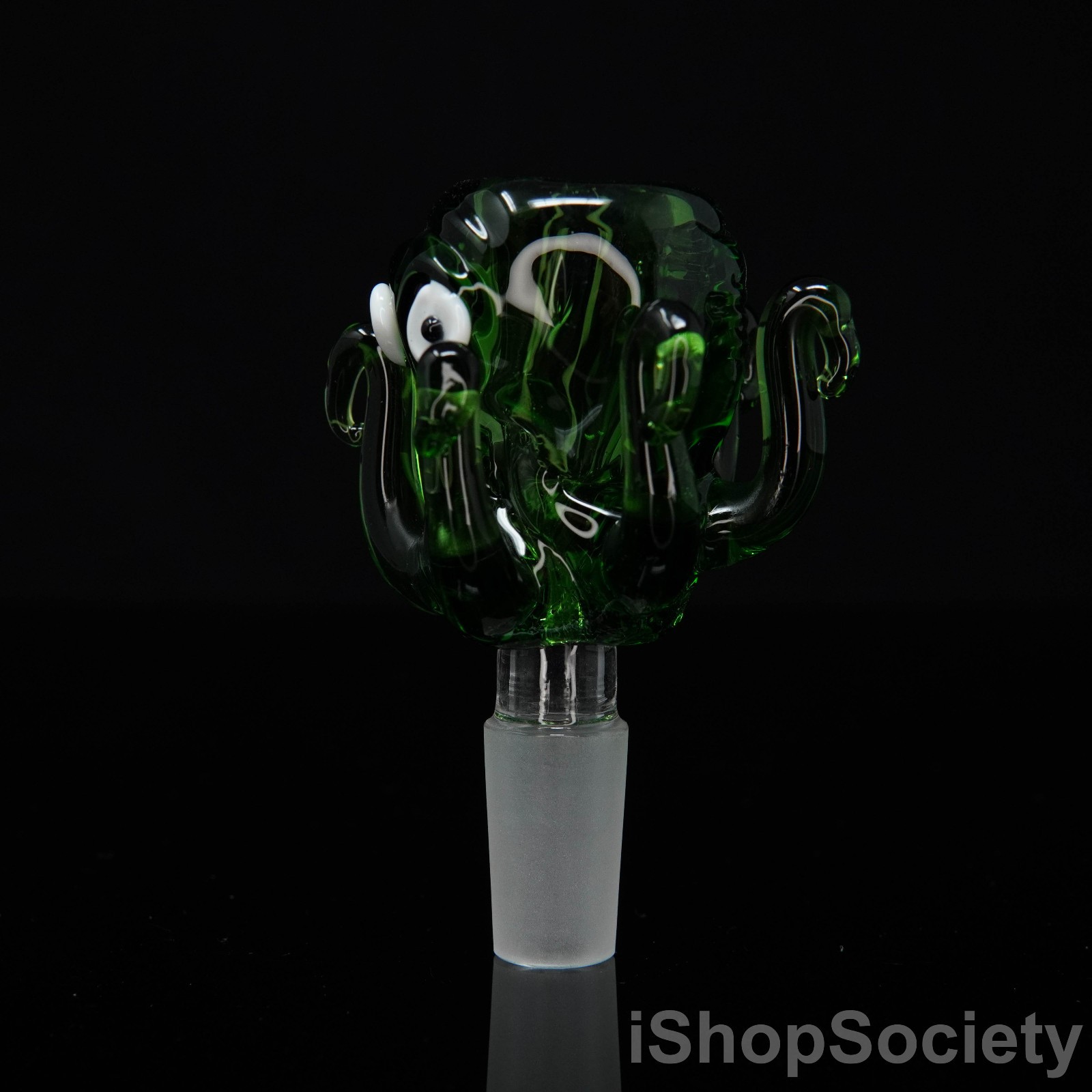 3&Prime; Octopus Glass Slide Bowl 14mm Water Pipe Hookah Head Piece Thick Bowl GREEN