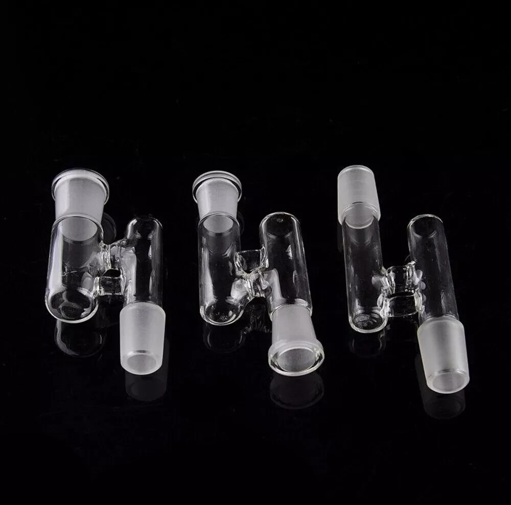 Glass Adapter Drop Down Reclaim Ash Catcher 14 Male to 14 Female Lab Glass