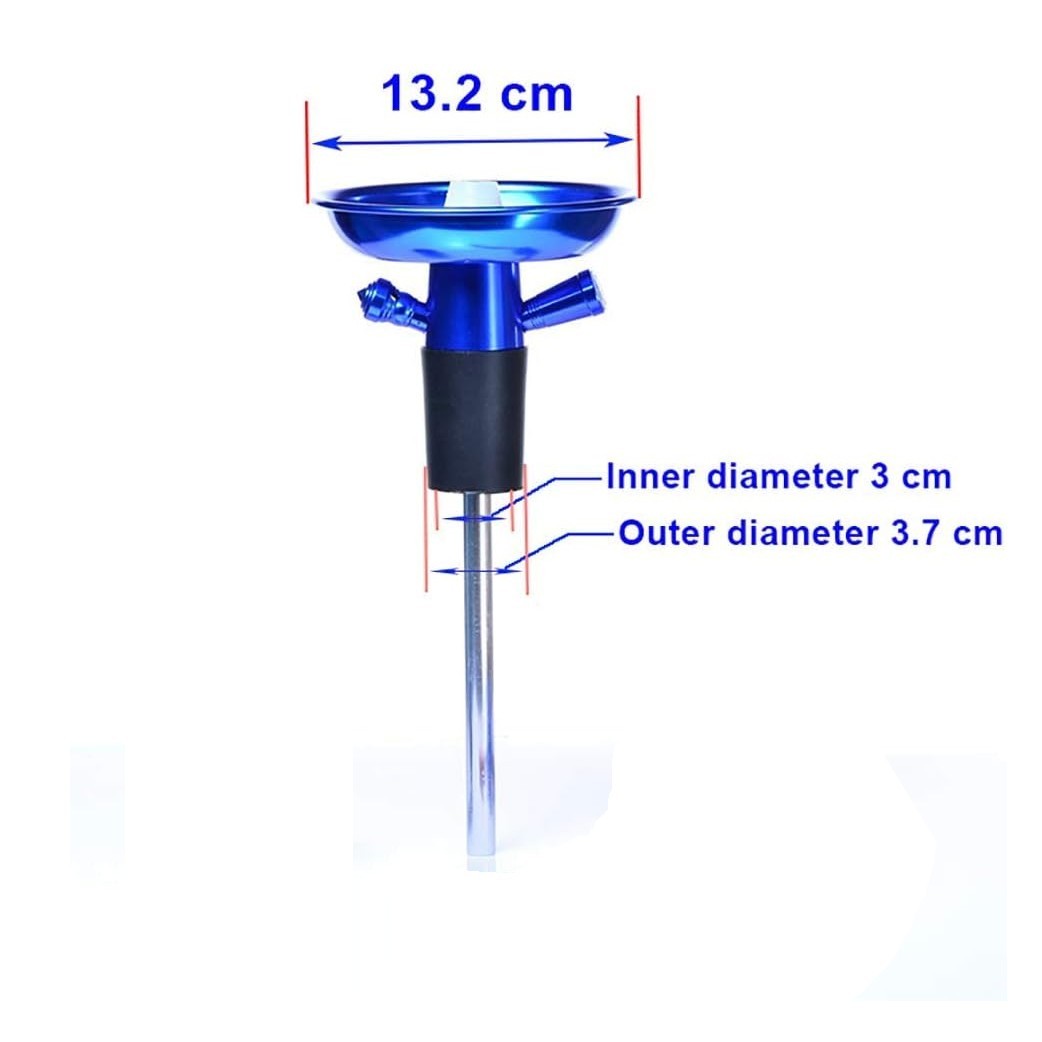 Portable Metal Hookah Stem – Use with Glass or Plastic Bottles