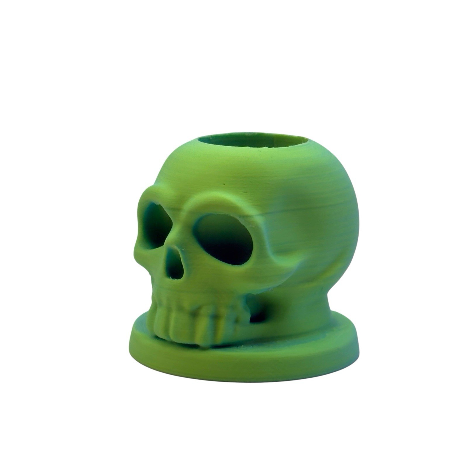 18MM Slide Bowl Stand Display Holder – Made In USA – Cyan Chartreuse – SKULL