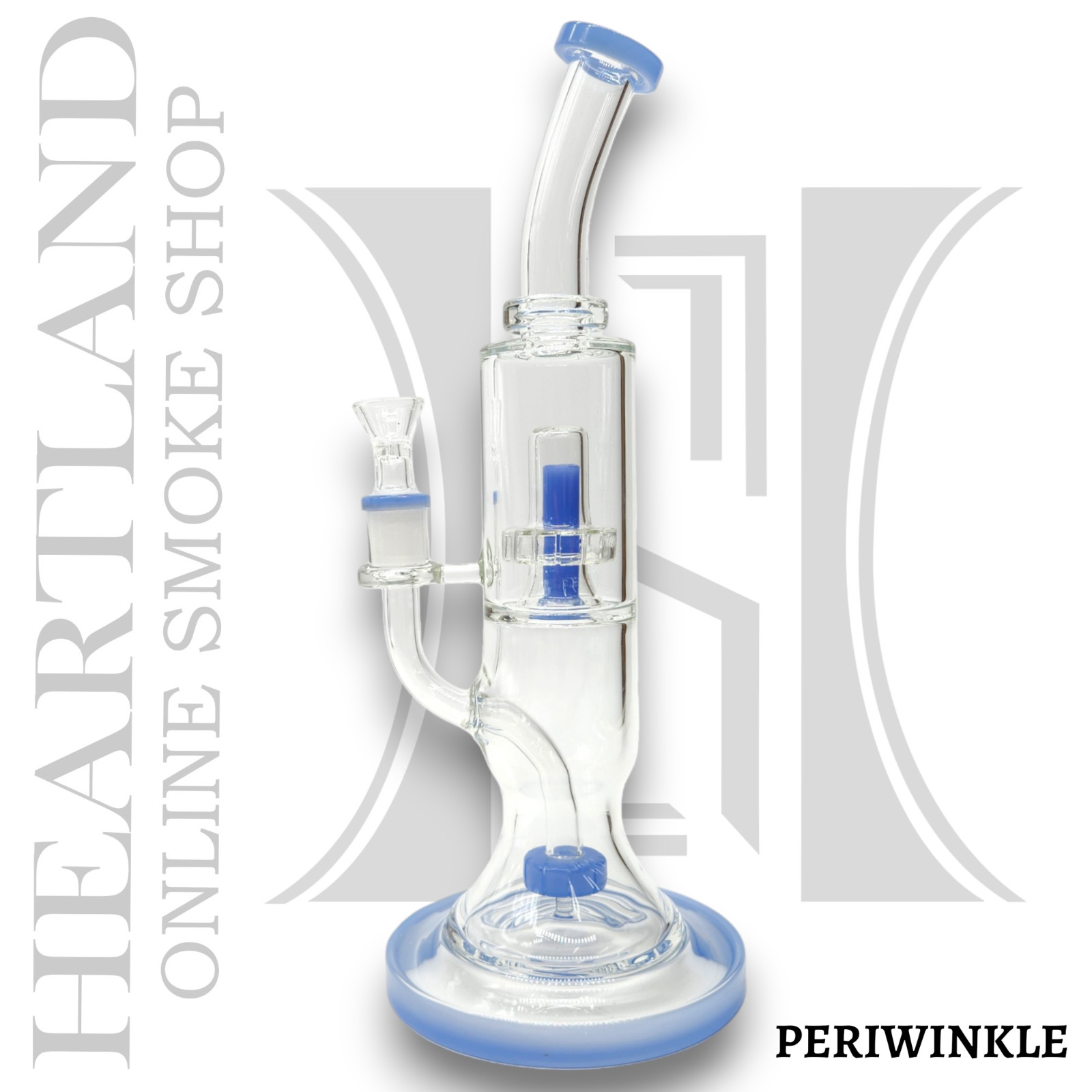 12&Prime; High Quality Straight Beaker Bong THICK GLASS Water Pipe SHOWER PERC PURPLE