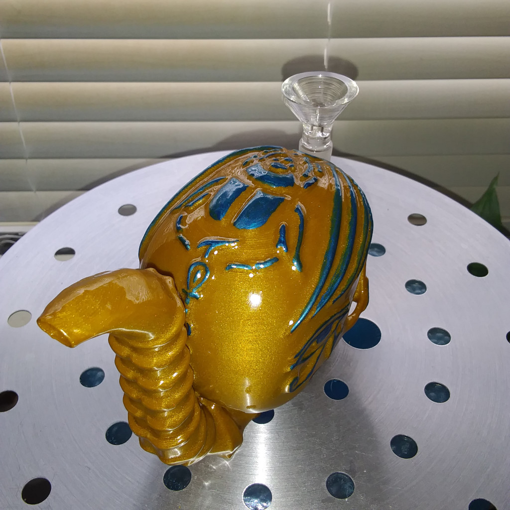 The Pharaoh Skull Bong Bubbler Water Pipe
